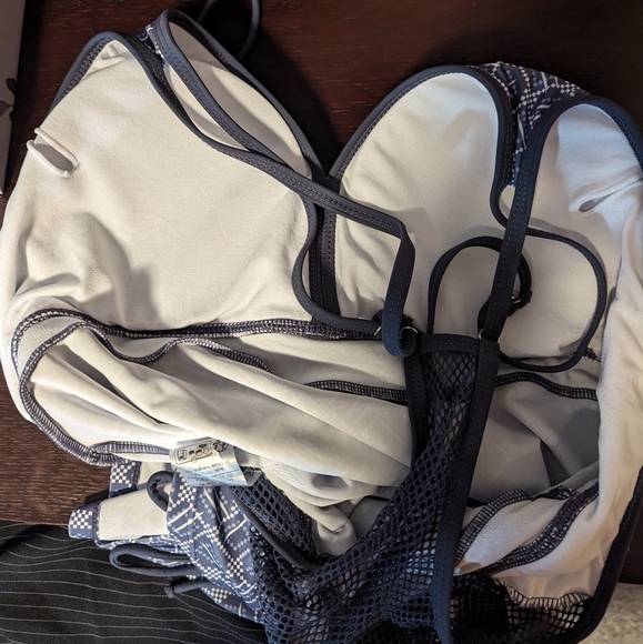 Maternity 2 Piece Swim Suit Side Ruched Top Boyshort Bottoms - Picture 5 of 7